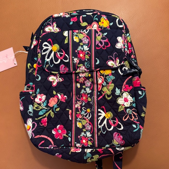 Vera Bradley Handbags - Vera Bradley Navy Floral Backpack